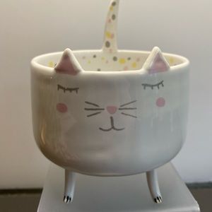 Anthropologie Cat Planter Footed Ceramic Planter